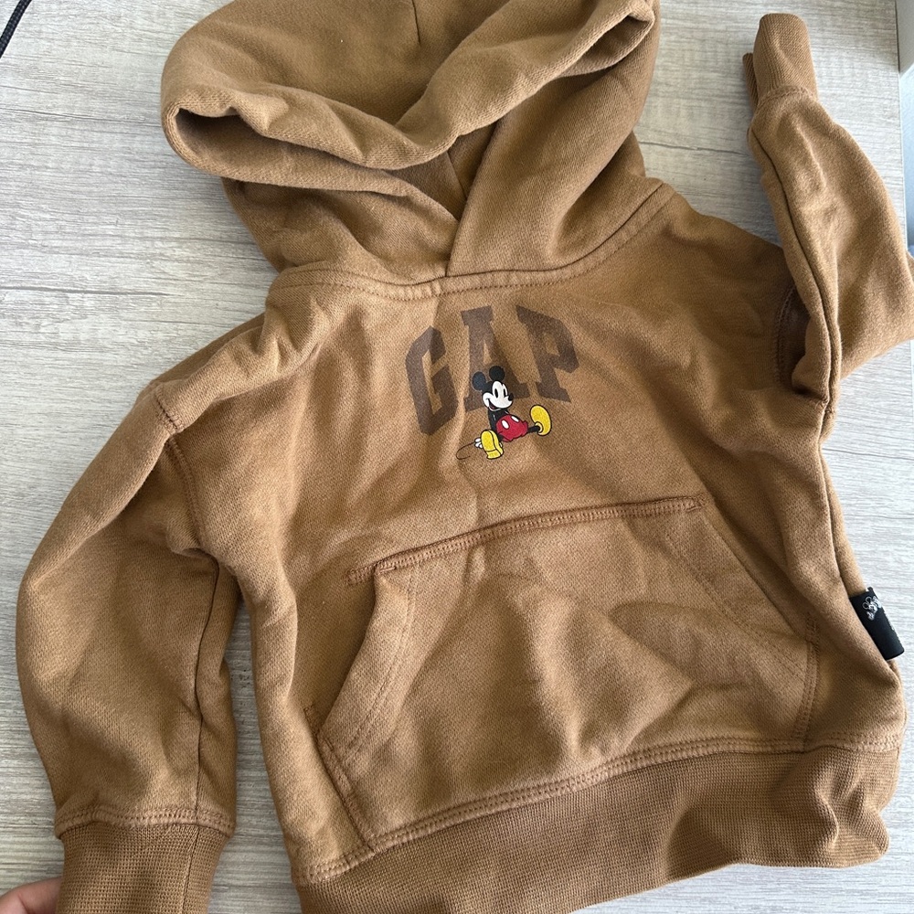 GAP kids Brown Hoodie with Mickey Mouse